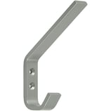 Hut- und Mantelhaken Aluminium silberfarbig