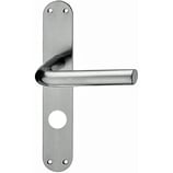 Türdrückergarnitur - GLUTZ 5057/5345 Serie Thun - Edelstahl - für Haustüren - Drückervierkant 9 mm - mit Langschild RZ 78