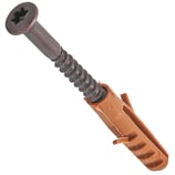 Sockelleistenschraube 3,5x35 brüniert, Linsensenkkopf, Torx, mit Nylondübel ø 5 mm vormontiert, 200 Stück