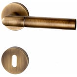 Türdrückergarnitur - HAGER 22.1165/22.1548 Serie Jazz - Messing brüniert - für Zimmertüren - Drückervierkant 8 mm