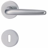 Türdrückergarnitur - HAGER 28.1155/28.1545 Serie Sky - matt verchromt - für Zimmertüren - Drückervierkant 8 mm