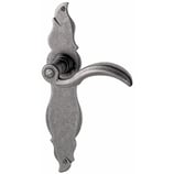 Türdrückergarnitur - HAGER 12.130/12.131 Serie Bourgeois - geschmiedet, thermopatiniert - für Zimmertüren - Drückervierkant 8 mm