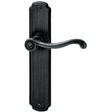 Türdrückergarnitur - HAGER 10.34/10.33 Serie Tirol - geschmiedet, patiniert - für Zimmertüren - Drückervierkant 8 mm