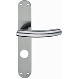 Türdrückergarnitur - GLUTZ 5052/5345 Serie Biel - Edelstahl - für Haustüren - Drückervierkant 9 mm - mit Langschild RZ 78