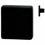 Drehknopf 45x45 mm - Zink schwarz "Velours Black" - Vierkantstift 7x35 mm