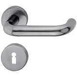 Türdrückergarnitur - GLUTZ 30.010/5632C Serie Topaz - Edelstahl - für Zimmertüren - Drückervierkant 8 mm