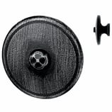 Drehknopf ø 57 mm - Schmiedeeisen verzinkt und patiniert - Vierkantstift 7x35 mm