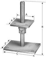 Pfostenstütze 3163.120 - feuerverzinkt