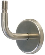 Handlaufstütze - Edelstahl - abgebogen 90° - mit Gewinde M12 - mit Abdeckrosette