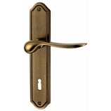 Türdrückergarnitur - HAGER 22.1215/22.1074 Serie Elégance - Messing brüniert - für Zimmertüren - Drückervierkant 8 mm