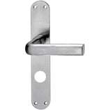 Türdrückergarnitur - GLUTZ 5040/5345 Serie Merkur - Edelstahl - für Haustüren - Drückervierkant 9 mm - mit Langschild RZ 78