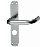 Türdrückergarnitur - GLUTZ 5065/5345 Serie Rena - Edelstahl - für Haustüren - Drückervierkant 9 mm - mit Langschild RZ 78