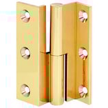 Möbelscharnier Kröpfung D 7,5 - Messing poliert