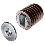 Magnetschnäpper zum Einbohren - Kunststoff braun