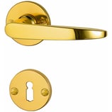 Türdrückergarnitur - HAGER 20.1146/20.1540 Serie Weimar - Messing poliert - für Zimmertüren - Drückervierkant 8 mm