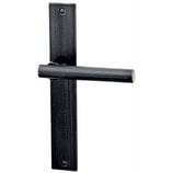 Türdrückergarnitur - HAGER 10.136/10.132/18 Serie Modulo - geschmiedet, patiniert - für Zimmertüren - Drückervierkant 8 mm