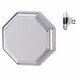 Drehknopf 55x55 mm - Messing poliert verchromt - Vierkantstift 7x35 mm