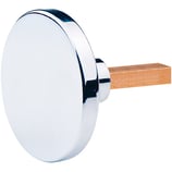 Drehknopf ø 55 mm - Zink poliert verchromt - Vierkantstift 7x35 mm