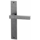 Türdrückergarnitur - HAGER 12.137/12.132/14 Serie Quadro - geschmiedet, thermopatiniert - für Zimmertüren - Drückervierkant 8 mm