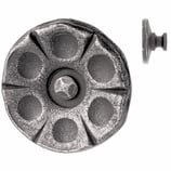 Drehknopf ø 60 mm - Schmiedeeisen thermopatiniert - Vierkantstift 7x35 mm