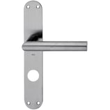 Türdrückergarnitur - GLUTZ 5071/5345 Serie Memphis - Edelstahl - für Haustüren - Drückervierkant 9 mm - mit Langschild RZ 78