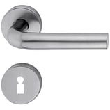 Türdrückergarnitur - GLUTZ 30.020/5632C Serie Topaz - Edelstahl - für Zimmertüren - Drückervierkant 8 mm