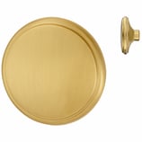 Drehknopf ø 53 mm - Messing matt gebürstet - Vierkantstift 7x35 mm