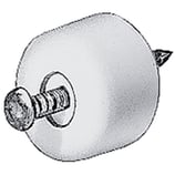 Tablarträger rund - Kunststoff weiss - mit Stift zum Einschlagen
