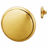 Drehknopf ø 53 mm - Messing poliert - Vierkantstift 7x35 mm