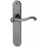 Türdrückergarnitur - HAGER 12.34/12.33 Serie Tirol - geschmiedet, thermopatiniert - für Zimmertüren - Drückervierkant 8 mm