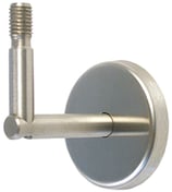 Handlaufstütze - Edelstahl - abgewinkelt 90° - mit Gewinde M12 - mit Abdeckrosette