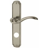 Türdrückergarnitur - HAGER 23.1213H/23.1078H Serie Classique - vernickelt - für Haustüren - Drückervierkant 9 mm - mit Langschild RZ 78