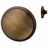 Drehknopf ø 53 mm - Messing brüniert - Vierkantstift 7x35 mm