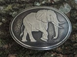 Gürtelschnalle Elefant Neusilber