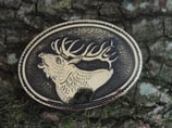 Gürtelschnalle Hirsch Messing