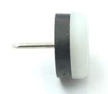 Möbelgleitnagel Kunststoff rund weiss