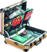 Werkzeugkoffer Alu  technocraft PRO WOOD 4 mit 128-teiligem Werkzeugsatz