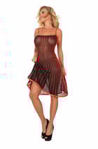 50-2285 Kleid Datex schwarz rot