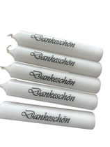 Stabkerze DANKESCHÖN / SCHÖN, DASS ES DICH GIBT / LASS DICH FEIERN / BLÜMLI