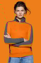 HAKRO 277 DAMEN-SWEATJACKE CONTRAST Mikralinar®