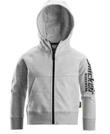 7512 Junior-Kapuzenjacke mit durchgehendem Reissverschluss und Logo