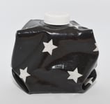 Sterne weiss auf schwarz (glänzend)