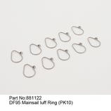 881122 Anelli per vele (pz 10) - Mainsail luff ring (pcs10)