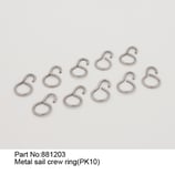 881203 Ganci per bugna (10pz) - Metal sail crew ring (10pcs)