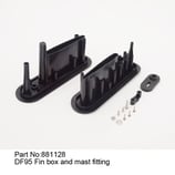 881128 Scassa deriva e supporto albero - Fin box & mast fitting