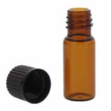 Gewindeflasche in Braunglas rund 2,8ml