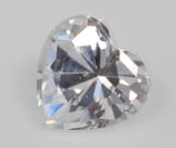 Zirkonia Klar Herzform, 4 x 4 mm