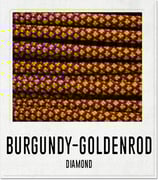 Brugundy - Goldenrod Diamond