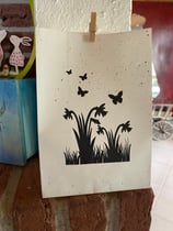 Papier-Tüten 2er Set                                                                          (1x Hasen und 1x Osterglocken)