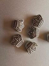 Antiksilber Bead „Krone"